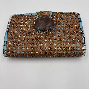 NEW VERA BRADLEY CLUTCH BAG TIKI BALI BLUE 9X9X3 $58 RETAIL SALE